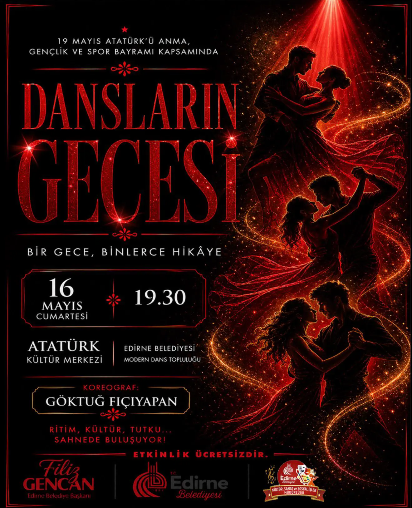 EDİRNE’DE 19 MAYIS RUHU MEŞALELER VE KONSERLE TAÇLANACAK galeri görseli